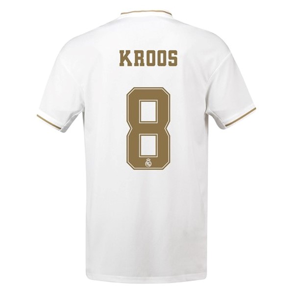 Camiseta Real Madrid NO.8 Kroos 1ª 2019/20 Blanco